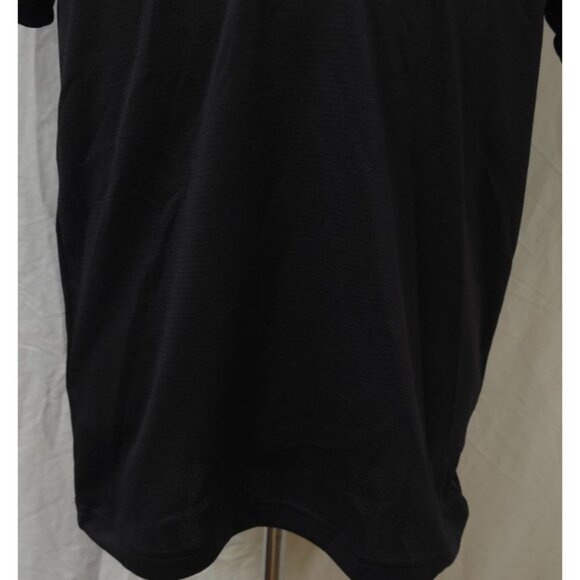 Reebok Mens Medium Dark Blue Perforated Short Sleeve Logo Golf Polo Shirt - Picture 4 of 12